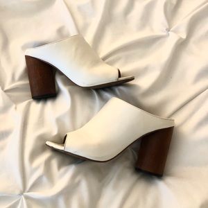 Urban Outfitters White Chunky Mules